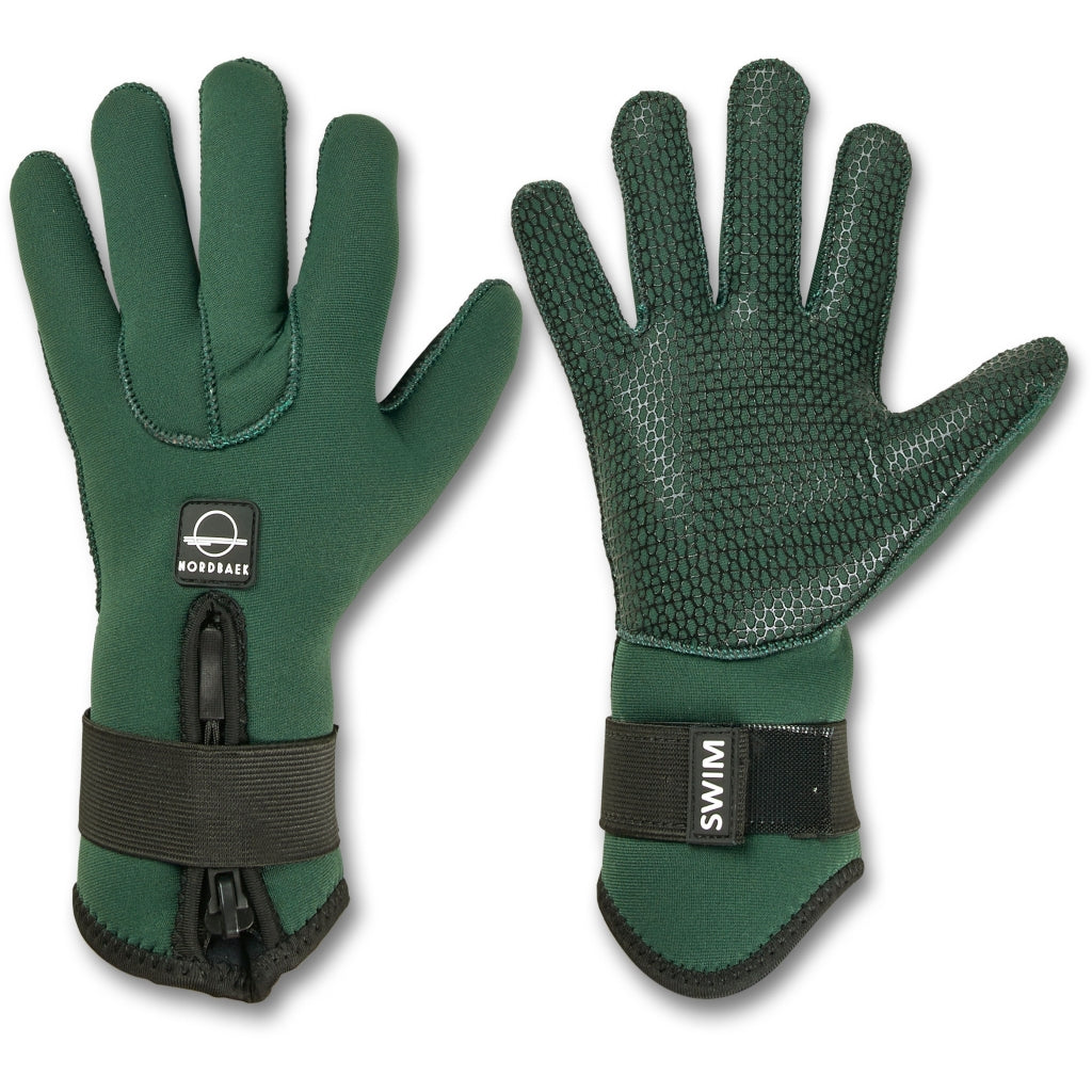 NORDBAEK Badehandsker 5 fingre NORDBAEK Deep Tide - unisex med neopren Gloves Green