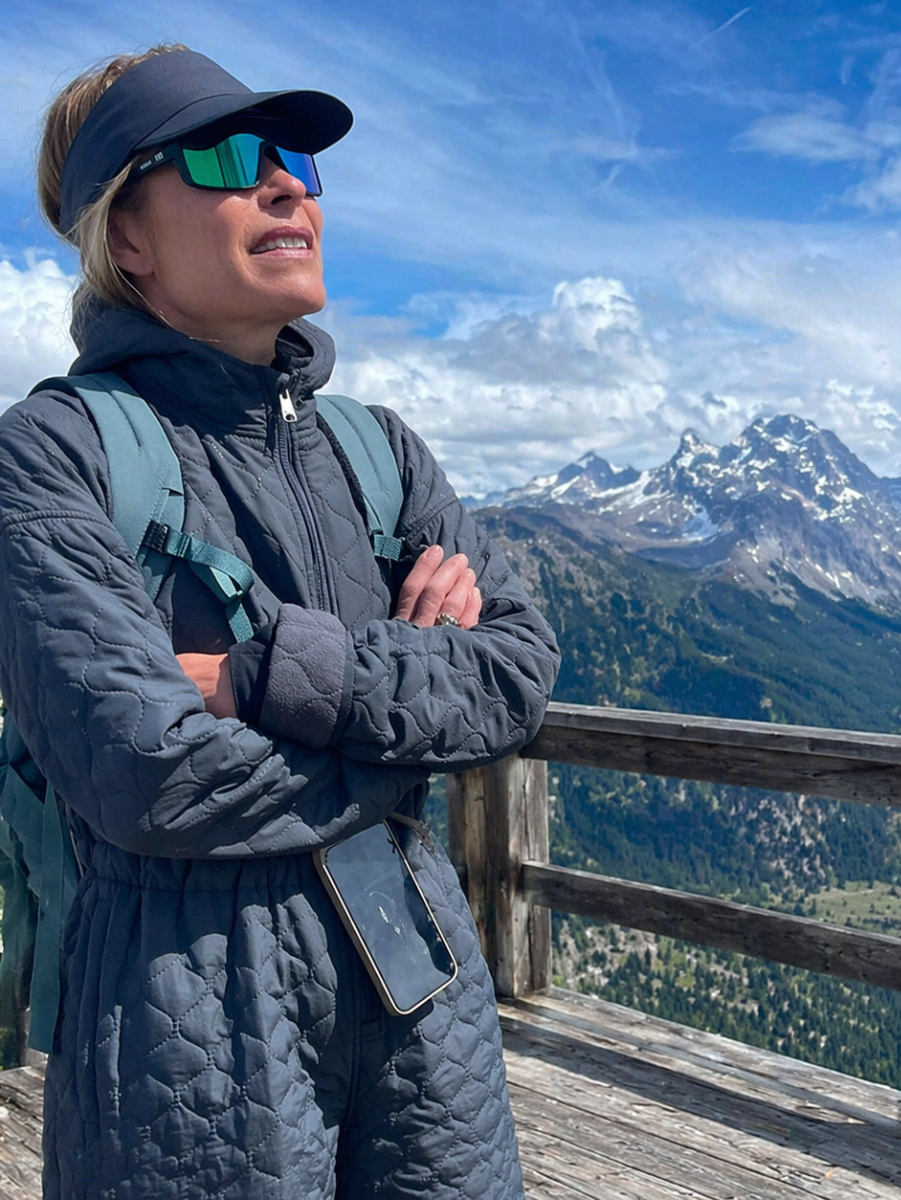 Jumpsuit NORDBAEK Cosy Bay – vindtæt dame heldragt med 100% genanvendt fleece - Grey