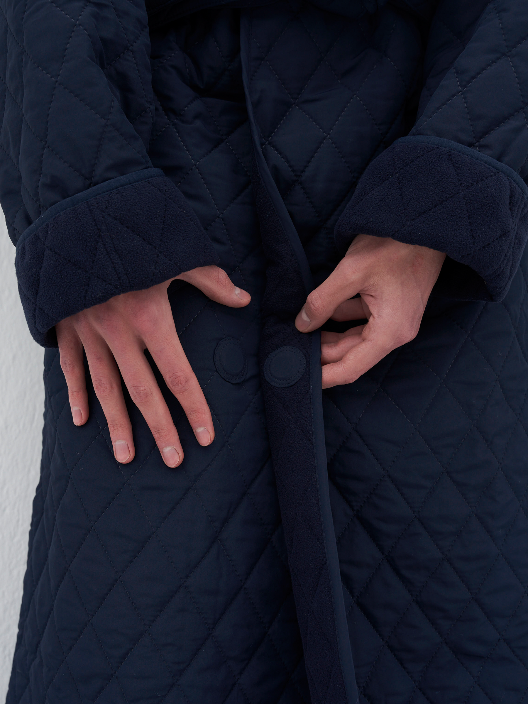 Badekåbe NORDBAEK Wild Shore – vindtæt herrekåbe med 100% oeko-tex frotté - Navy