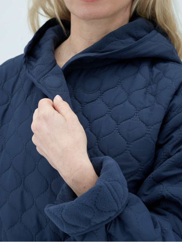 Badekåbe NORDBAEK Windy Ocean – vindtæt damekåbe med 100% genanvendt fleece - Green