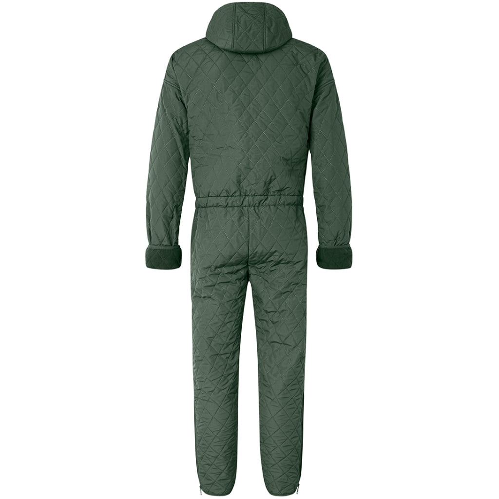 NORDBAEK Herre jumpsuit NORDBAEK Rough Coast - vindtæt quilt med genanvendt fleece Jumpsuit Green