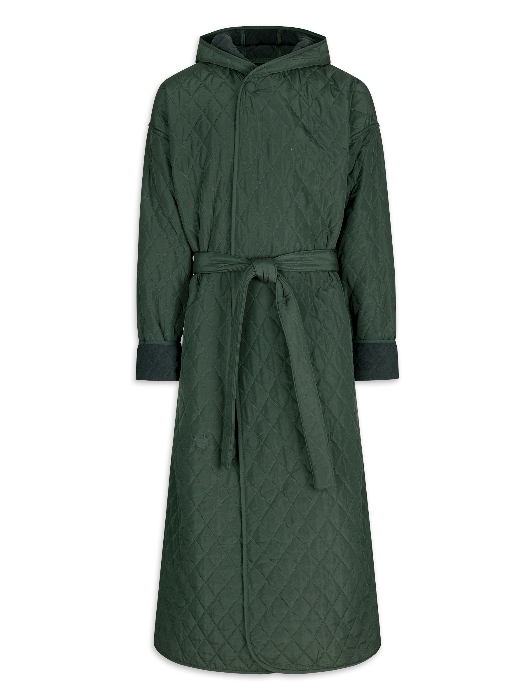 Badekåbe NORDBAEK Long Beach – vindtæt herrekåbe med 100% genanvendt fleece - Green