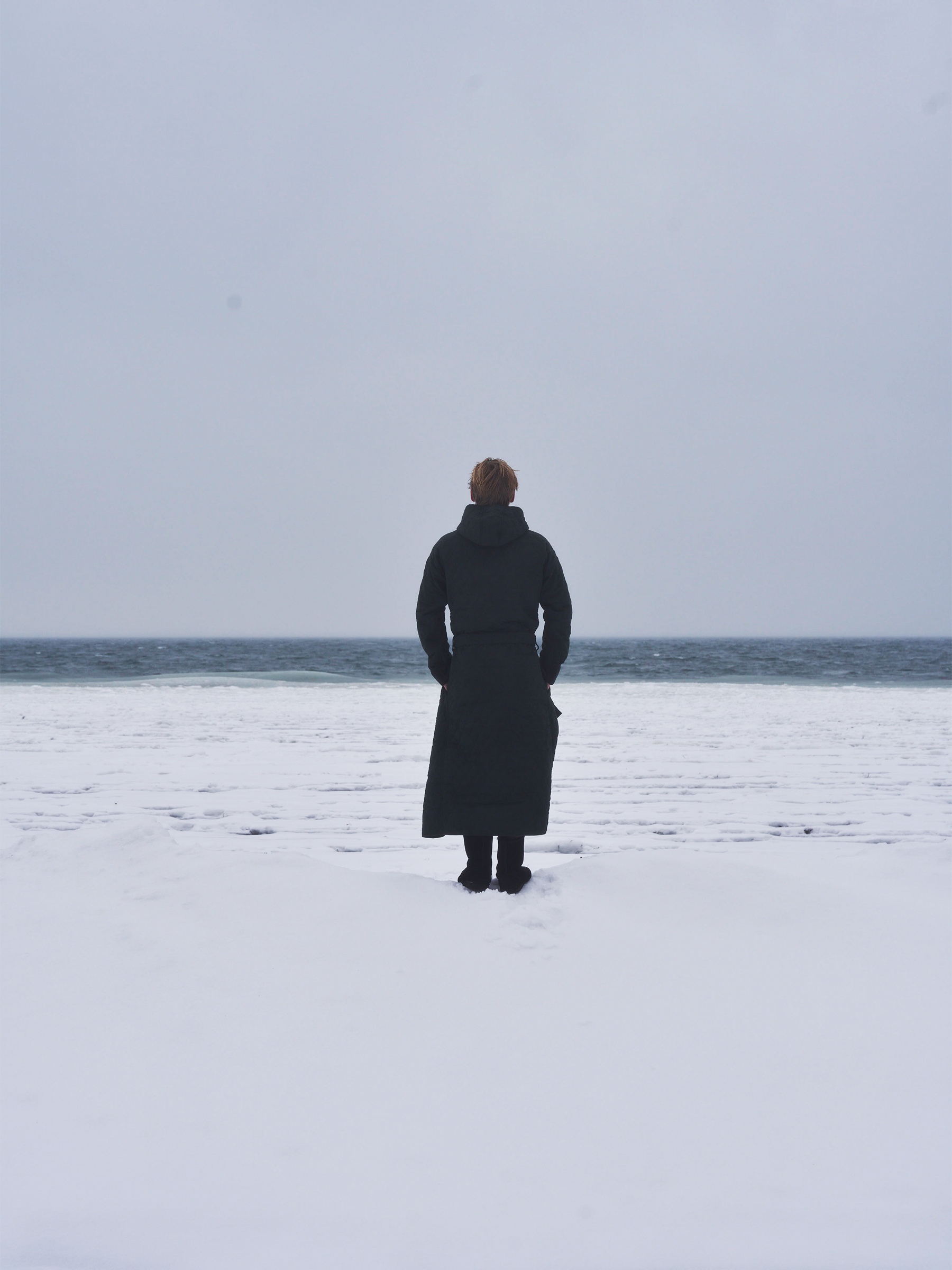 Badekåbe NORDBAEK Long Beach – vindtæt herrekåbe med 100% genanvendt fleece - Green