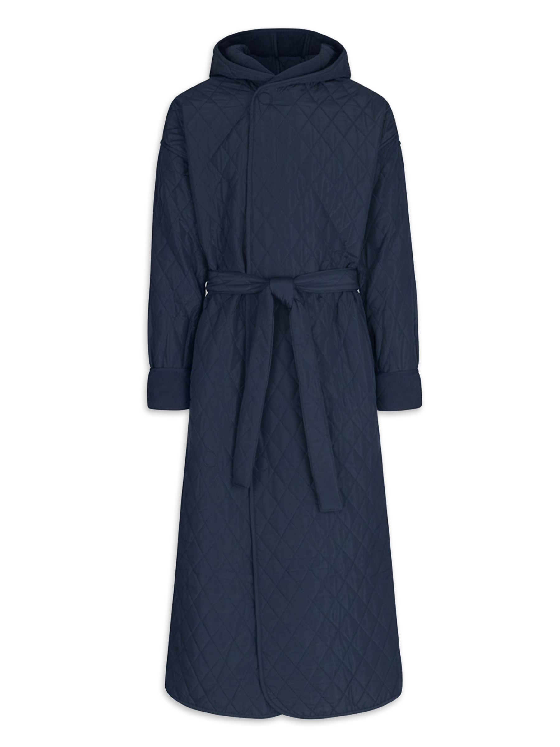 Badekåbe NORDBAEK Long Beach – vindtæt herrekåbe med 100% genanvendt fleece - Navy