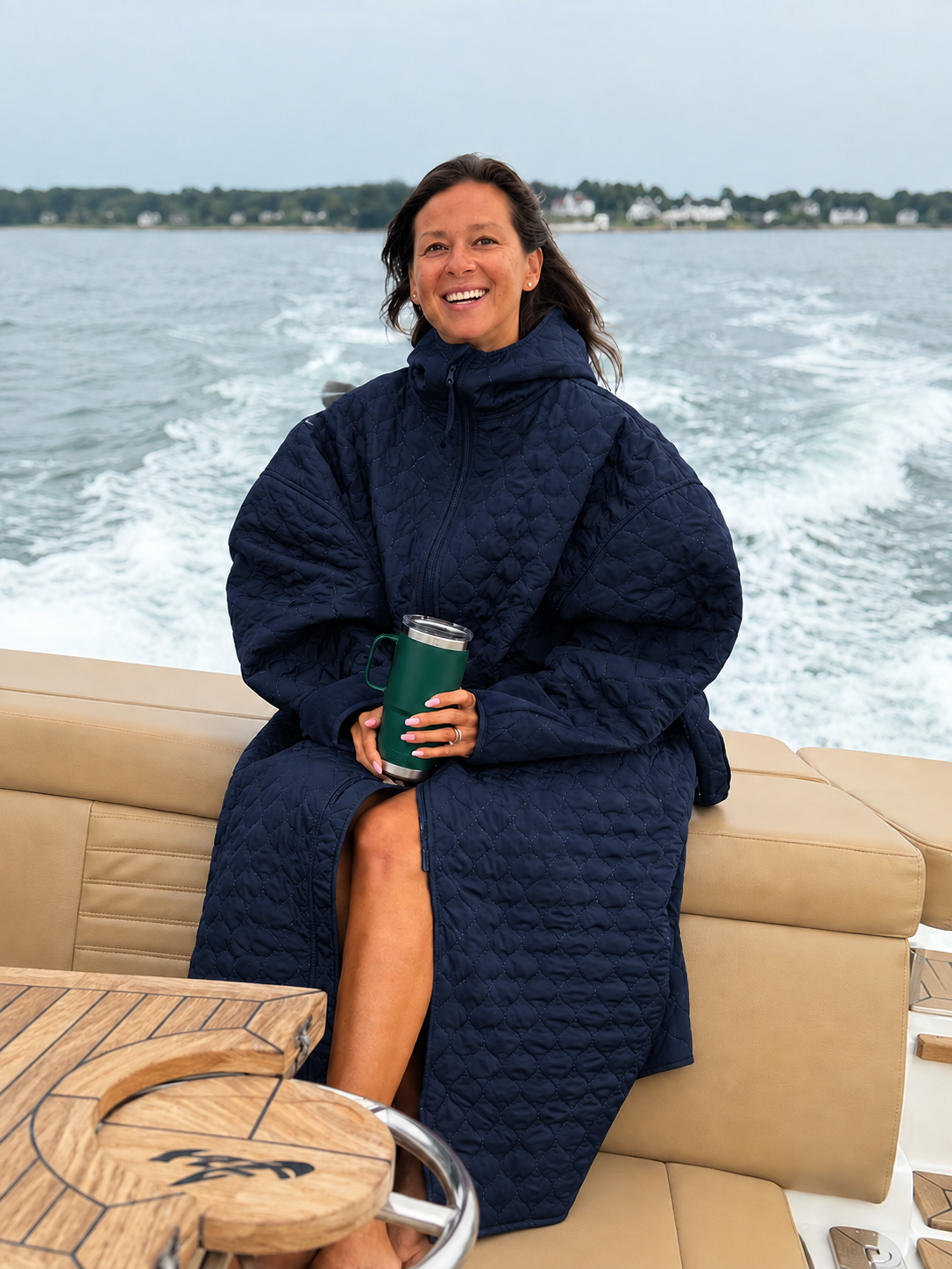 Lazy Pool Changing Robe Unisex - Navy