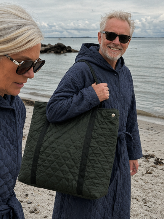 Taske NORDBAEK Happy Bay – stor og praktisk i genanvendte materialer - Green