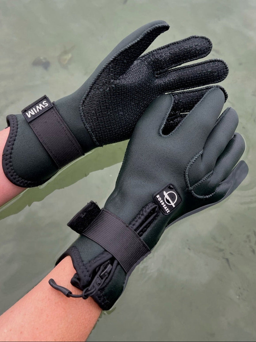 Neopren handsker 5 fingre NORDBAEK Deep Tide - Unisex Green