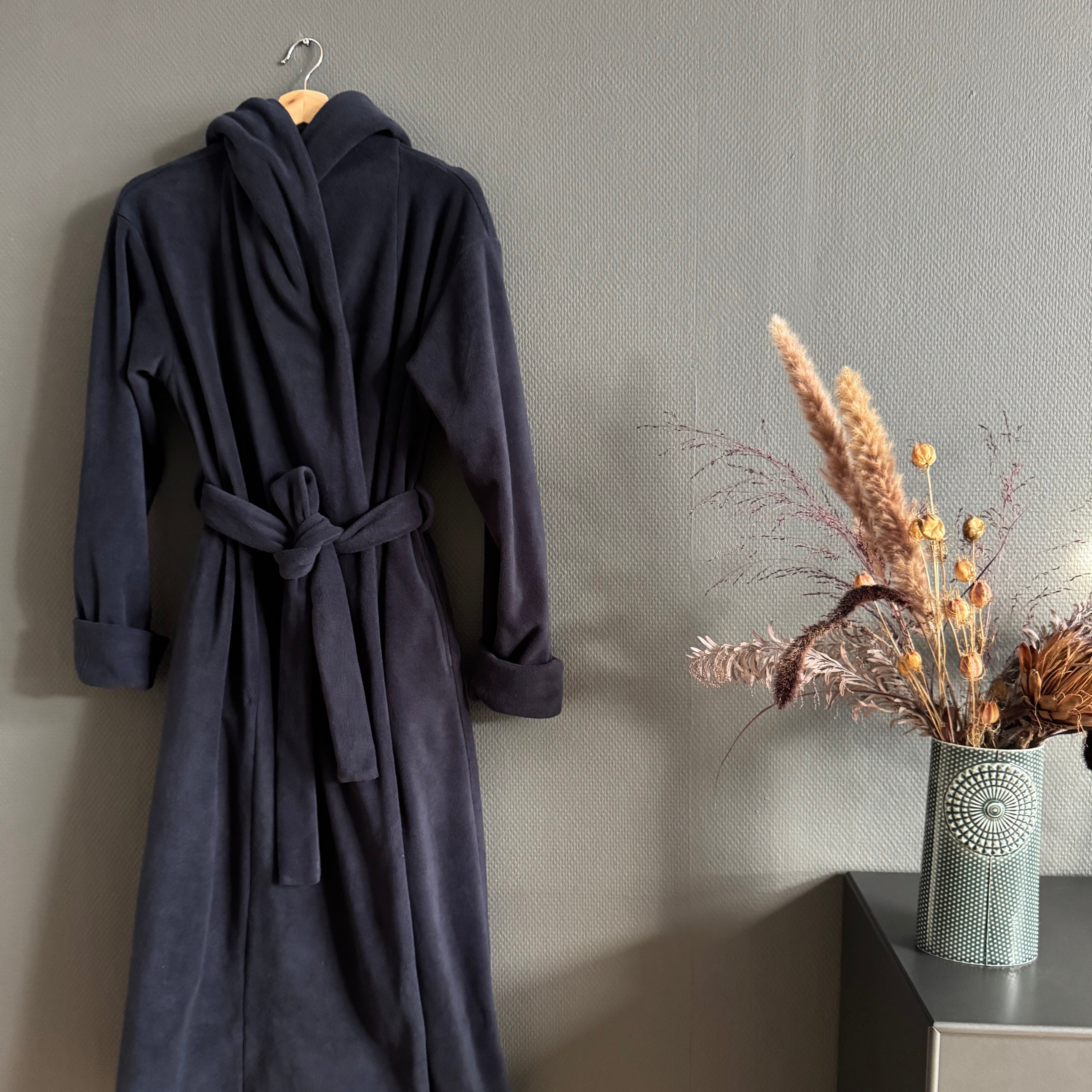 Badekåbe NORDBAEK Sea Glow - luksus damekåbe i blød tyk fleece - Navy