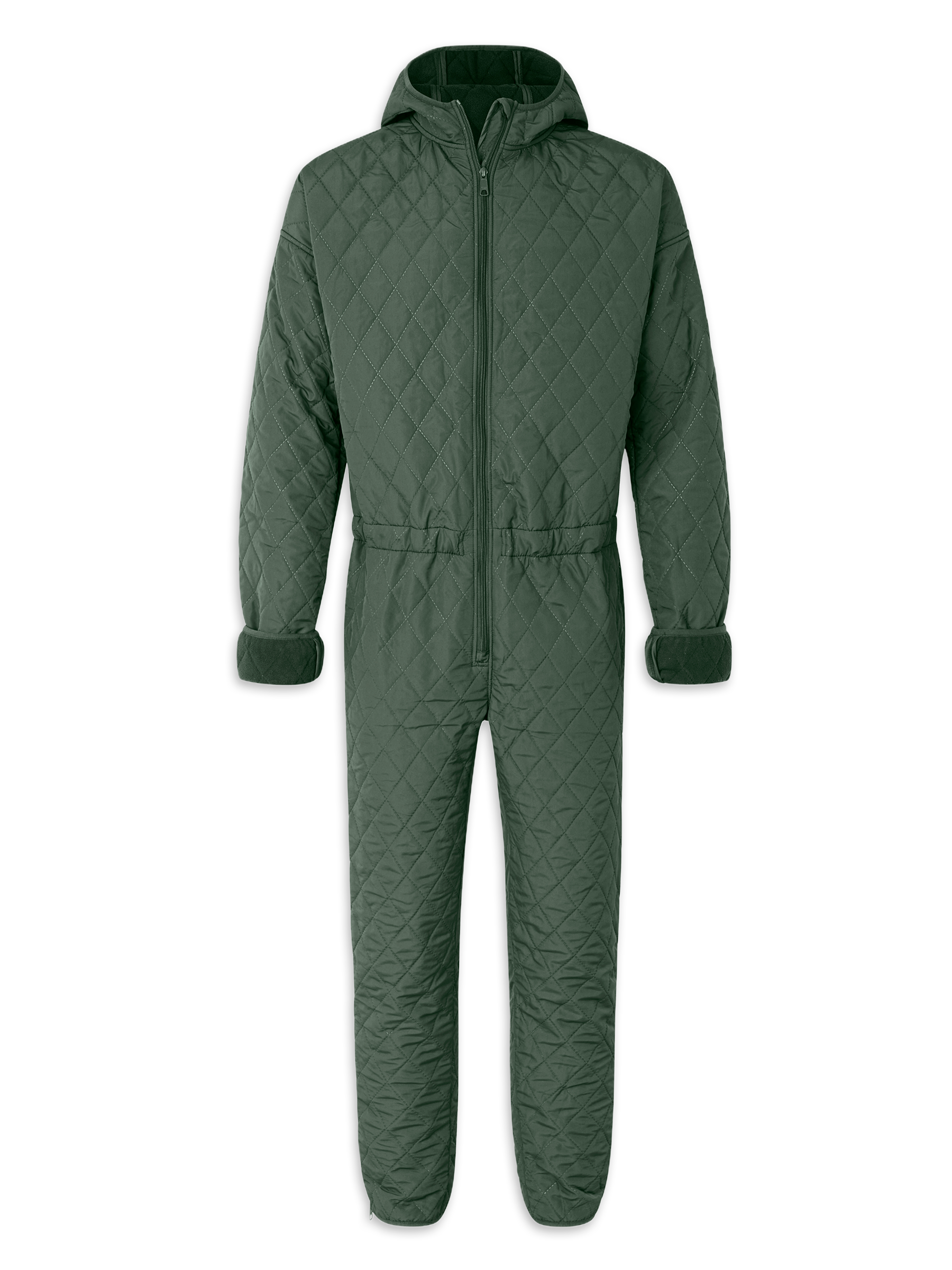 Herre jumpsuit NORDBAEK Rough Coast - vindtæt quilt med genanvendt fleece - Green