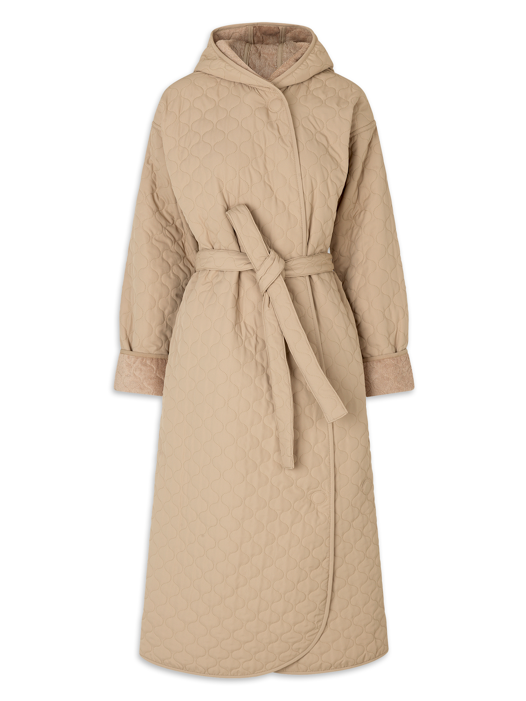 Badekåbe NORDBAEK Soft Breeze – vindtæt damekåbe med 100% oeko-tex bomuldsfrotté - Sand