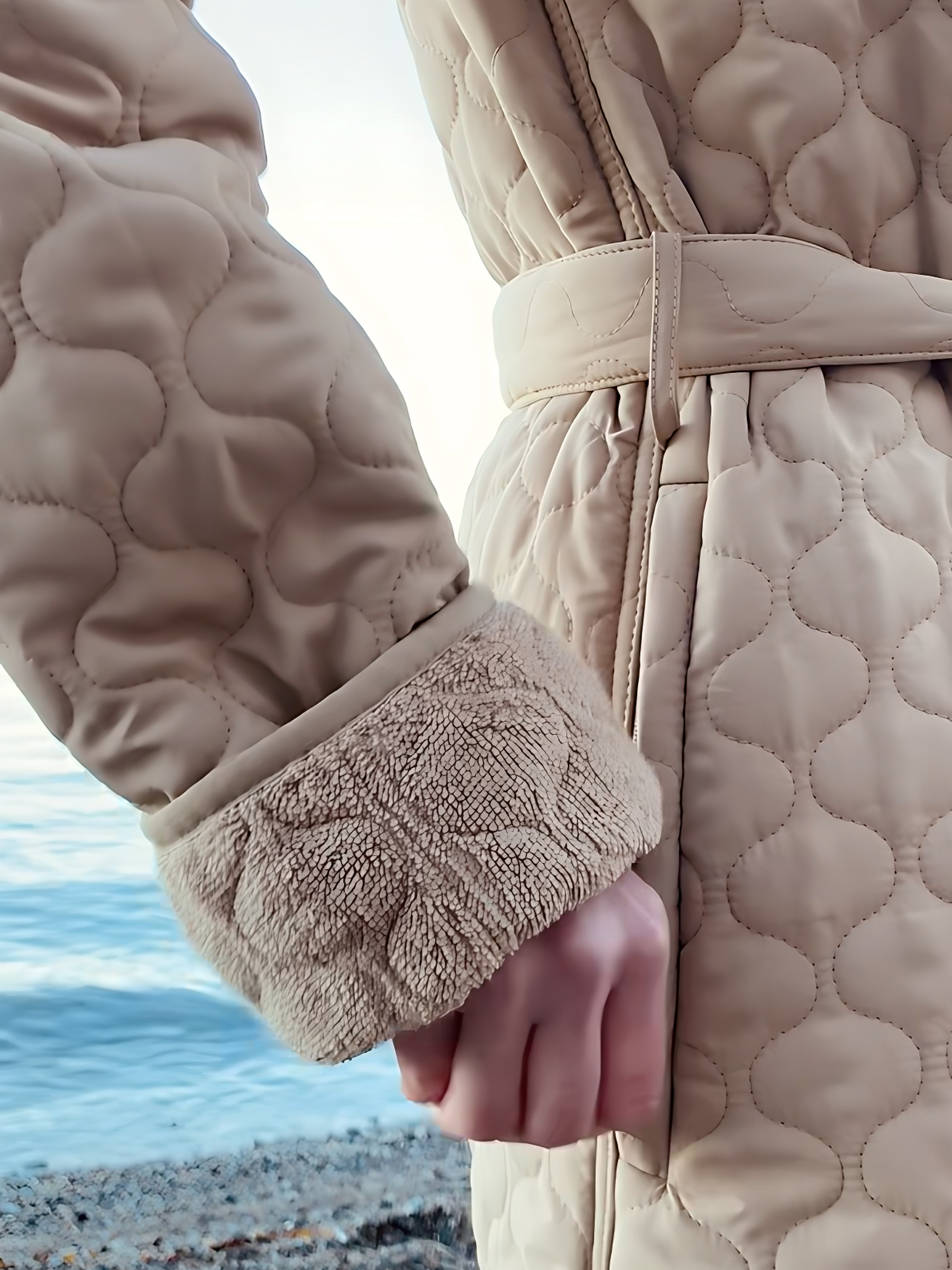 Soft Breeze Badekåpe Dame - Sand