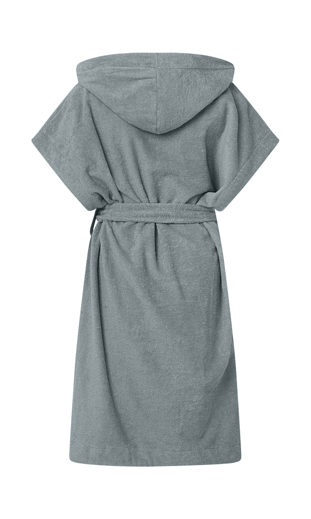 Badeponcho NORDBAEK Sun Dune - 100% bomuldsfrotté poncho med lommer og hætte - Aqua SHORT