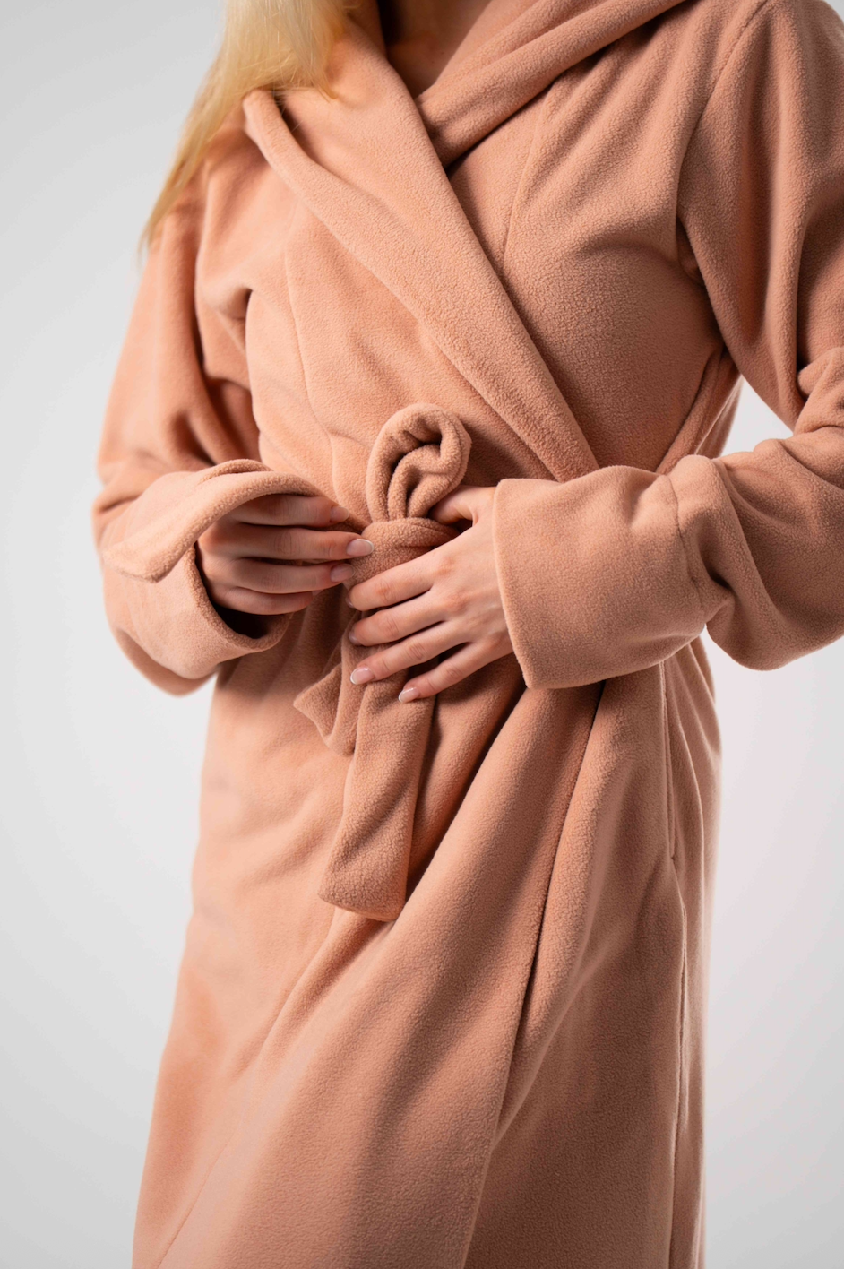 Badekåbe NORDBAEK Sea Glow - luksus damekåbe i blød tyk fleece - Blush