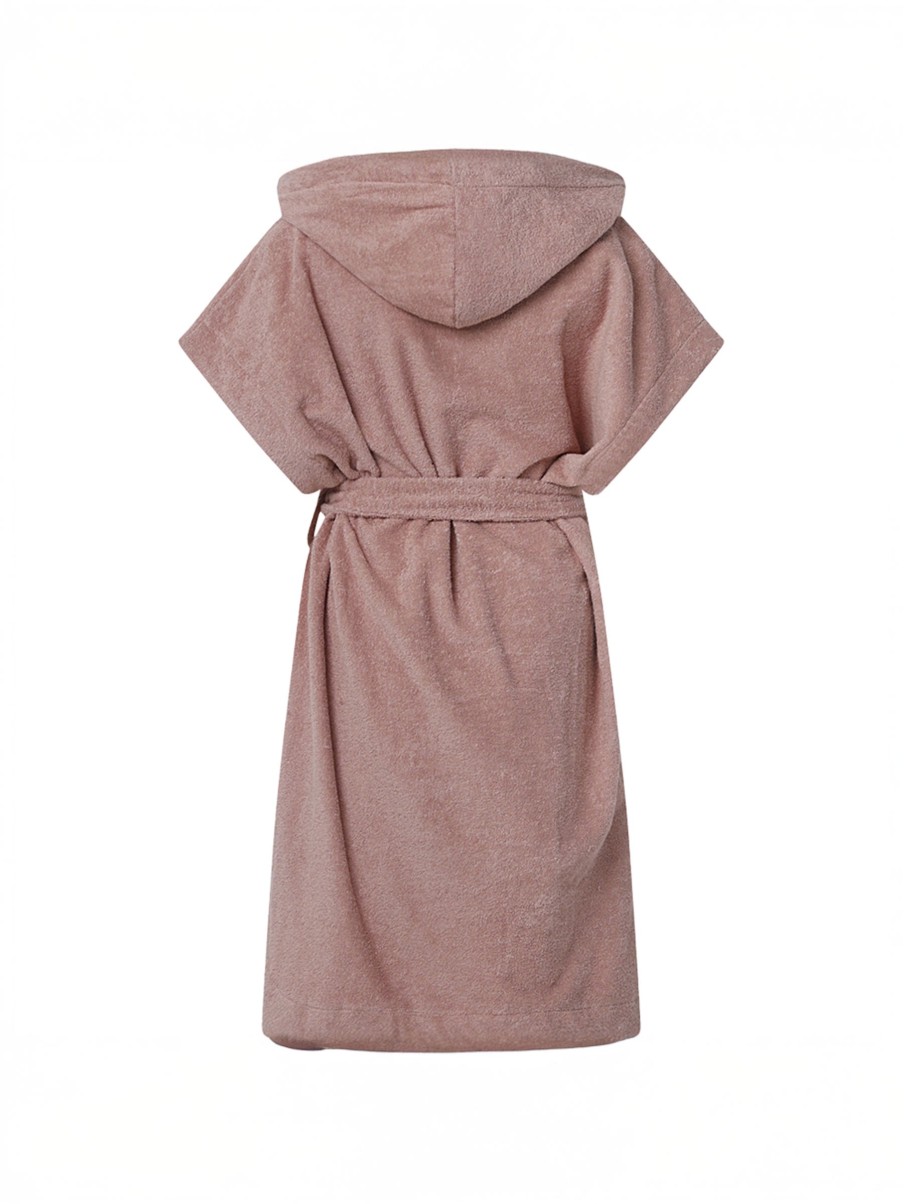 Badeponcho NORDBAEK Sun Dune - 100% bomuldsfrotté poncho med lommer og hætte - Blush SHORT