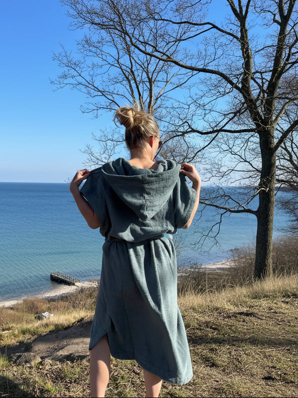 Sun Dune Lång Badponcho Unisex - Aqua