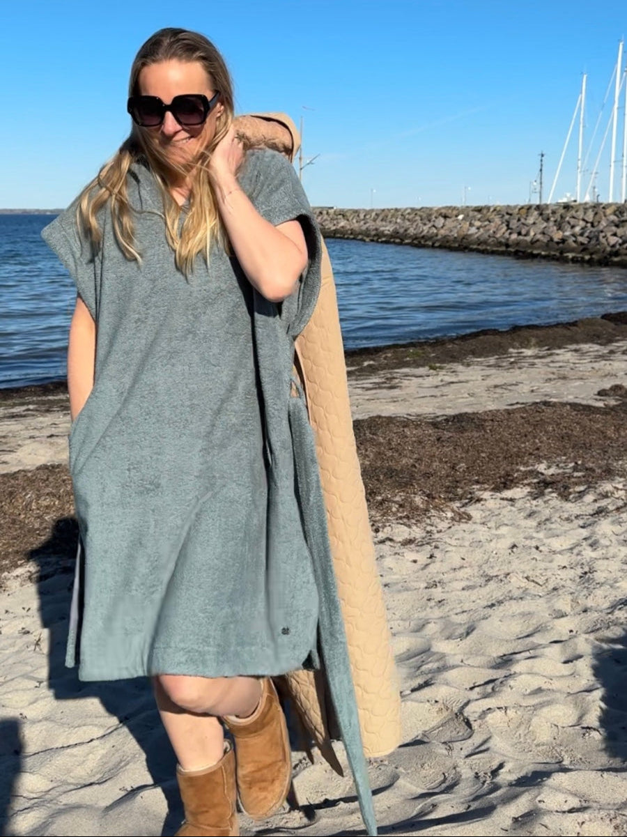 Sun Dune Lång Badponcho Unisex - Aqua