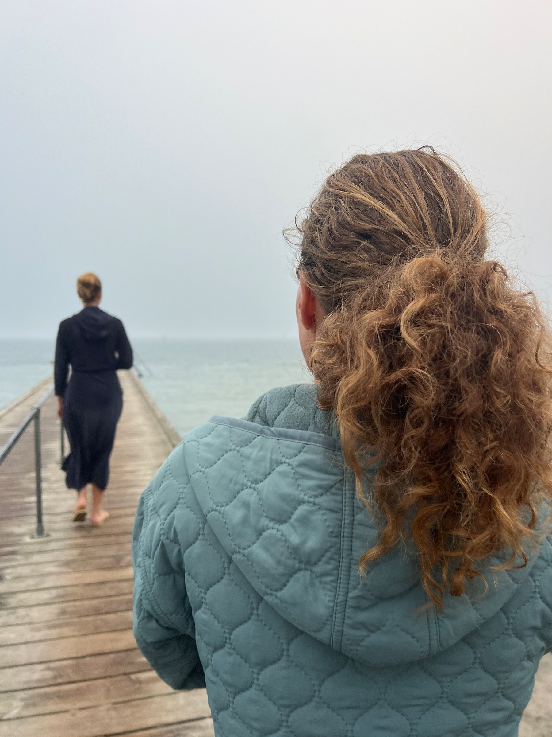 Badekåbe NORDBAEK Windy Ocean – vindtæt damekåbe med 100% genanvendt fleece - Aqua