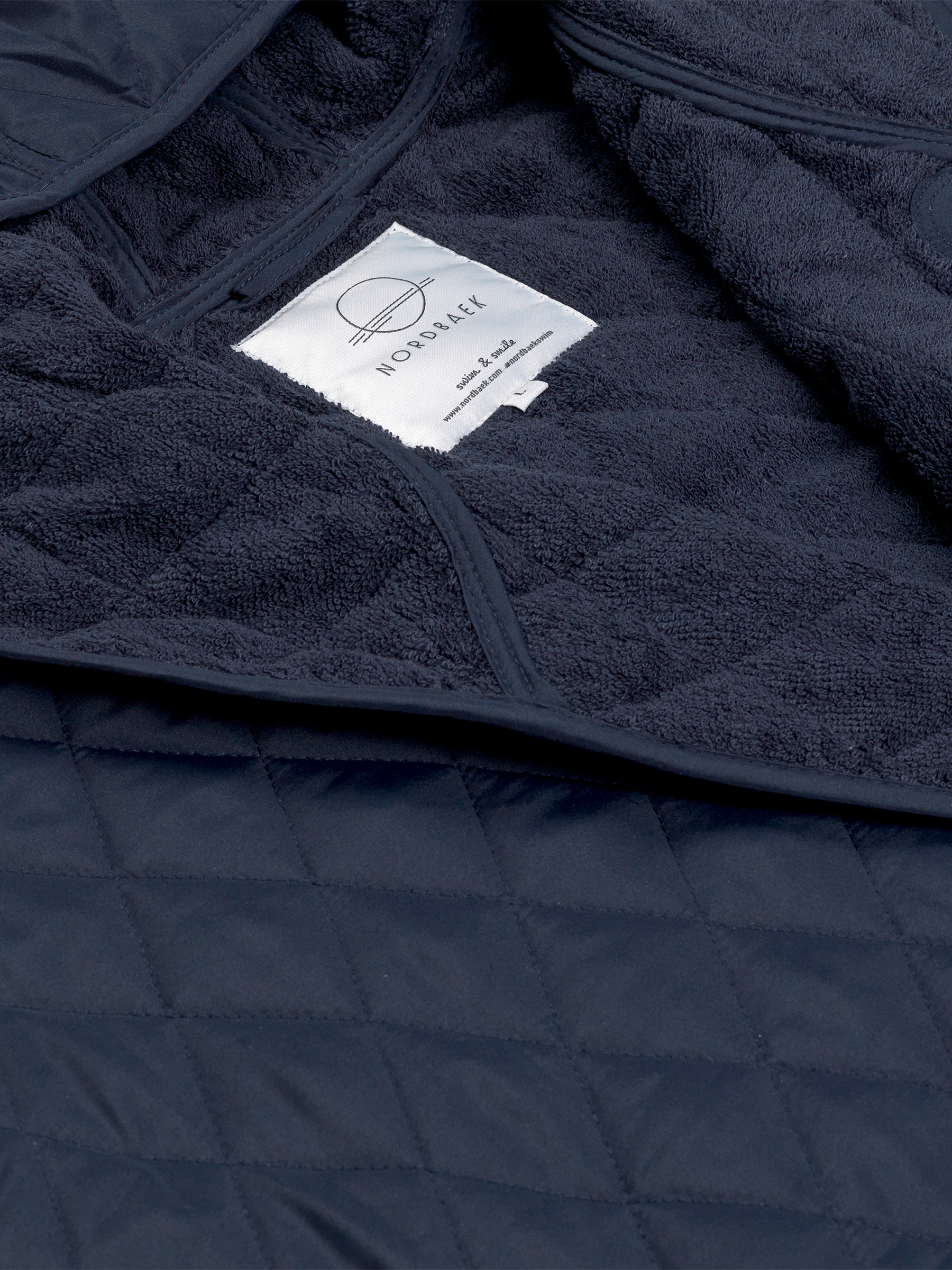 Badekåbe NORDBAEK Wild Shore – vindtæt herrekåbe med 100% oeko-tex frotté - Navy