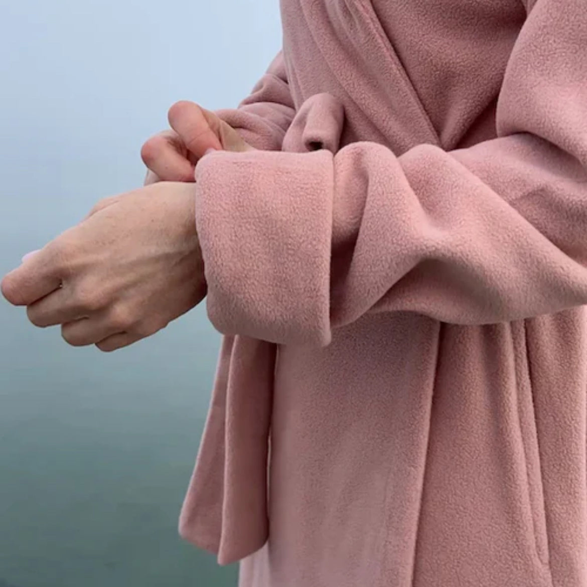 Badekåbe NORDBAEK Sea Glow - luksus damekåbe i blød tyk fleece - Blush