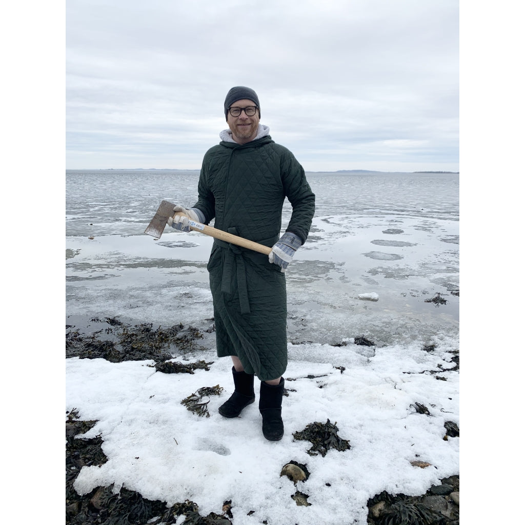NORDBAEK Badekåbe NORDBAEK Long Beach – vindtæt herrekåbe med 100% genanvendt fleece Bath robe Green