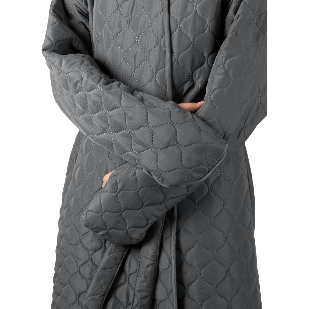 NORDBAEK Badekåbe NORDBAEK Windy Ocean – vindtæt damekåbe med 100% genanvendt fleece Bath robe Grey