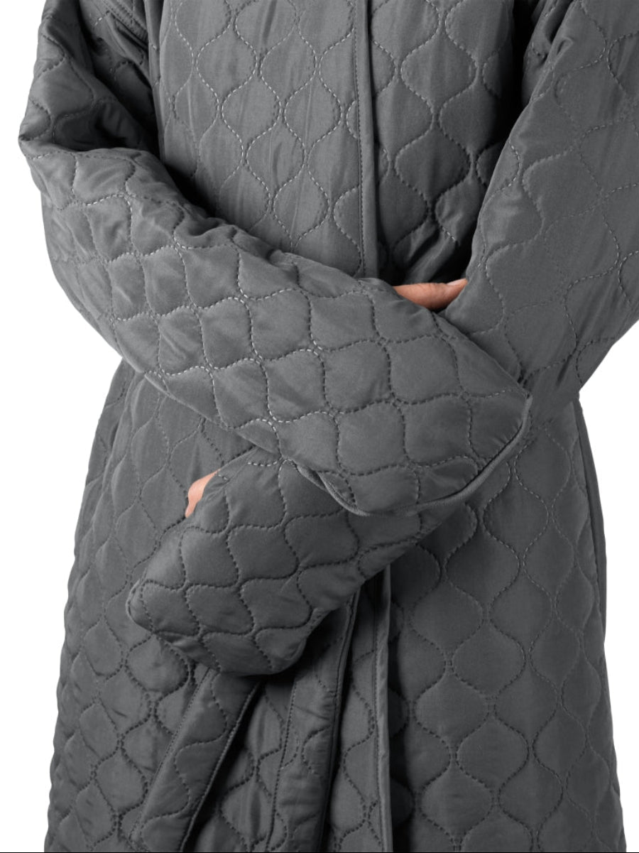 NORDBAEK Badekåbe NORDBAEK Windy Ocean – vindtæt damekåbe med 100% genanvendt fleece Bath robe Grey
