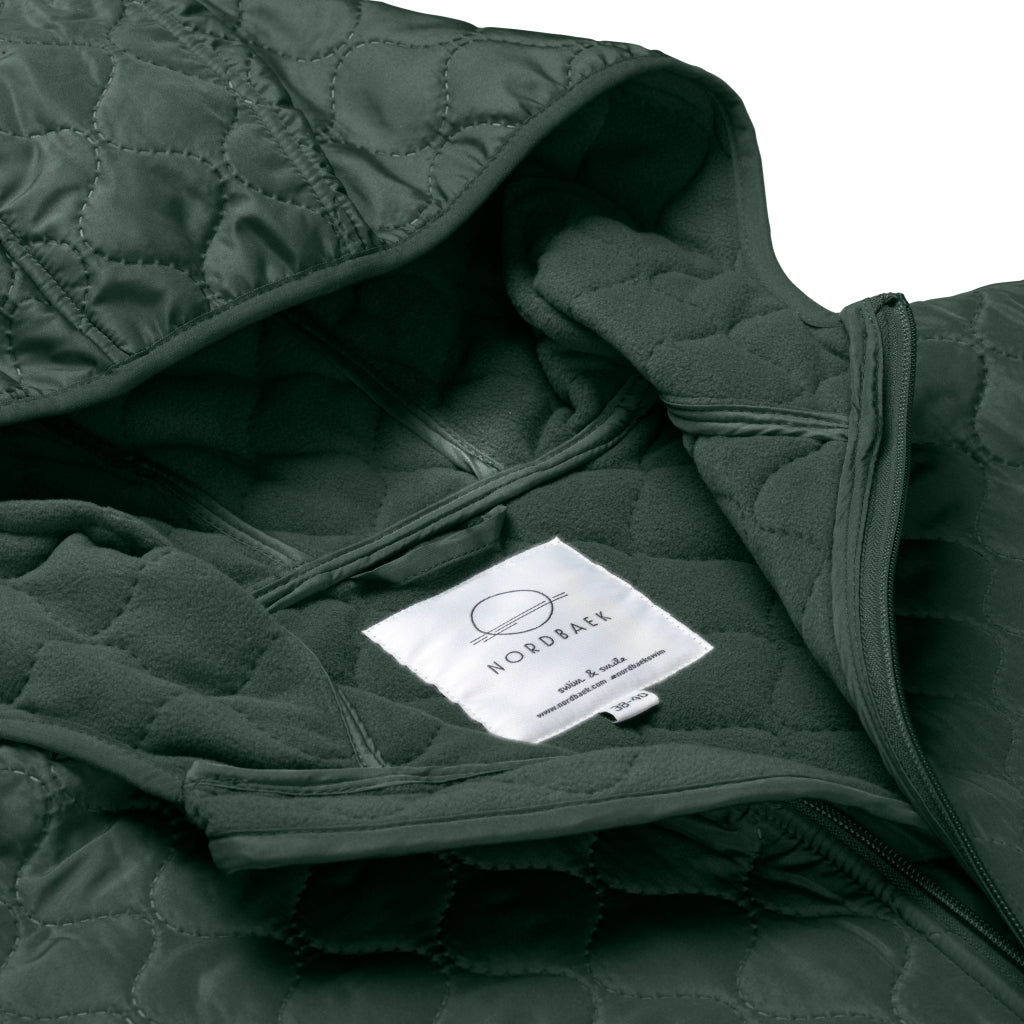 NORDBAEK Jumpsuit NORDBAEK Cosy Bay – vindtæt dame heldragt med 100% genanvendt fleece Jumpsuit Green