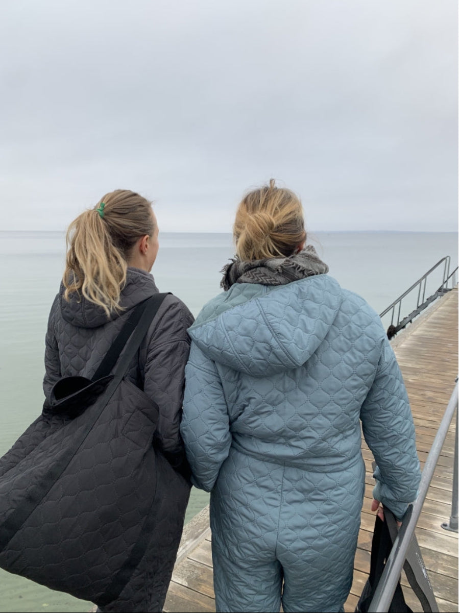 NORDBAEK Jumpsuit NORDBAEK Cosy Bay – vindtæt dame heldragt med 100% genanvendt fleece Jumpsuit Aqua