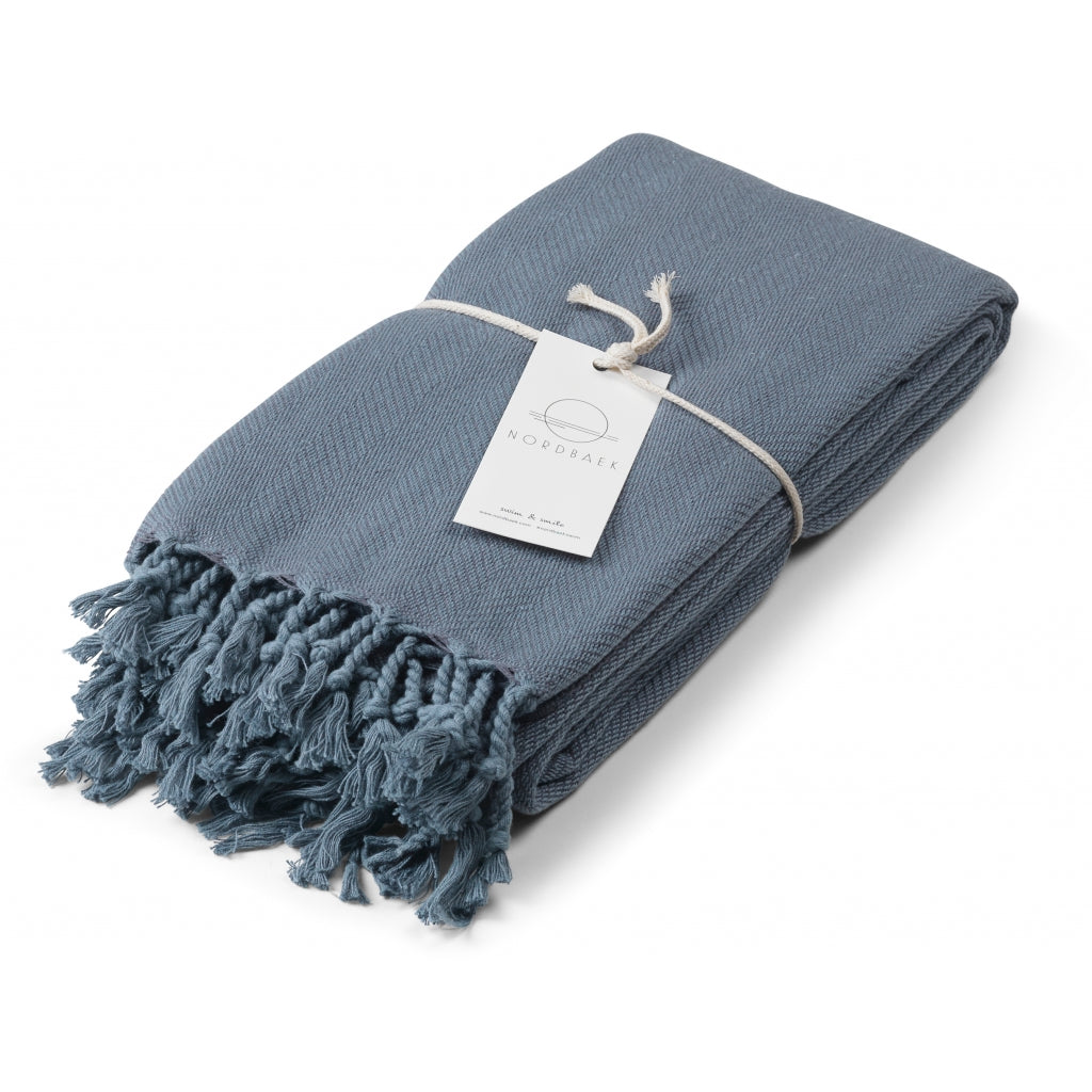 NORDBAEK Nordisk Hamam NORDBAEK Cosy Comfort – oeko-tex, ekstra blødt og stort Hamam towel BlueGrey