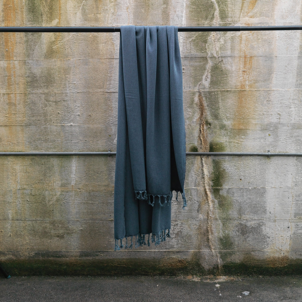 NORDBAEK Nordisk Hamam NORDBAEK Cosy Comfort – oeko-tex, ekstra blødt og stort Hamam towel Støvet blå - navy blå