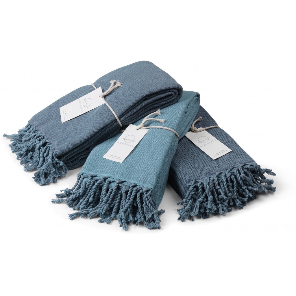 NORDBAEK Nordisk Hamam NORDBAEK Cosy Comfort – oeko-tex, ekstra blødt og stort Hamam towel Støvet blå - navy blå