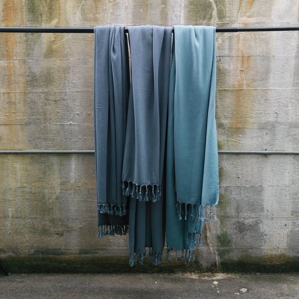 NORDBAEK Nordisk Hamam NORDBAEK Cosy Comfort – oeko-tex, ekstra blødt og stort Hamam towel Støvet blå - navy blå