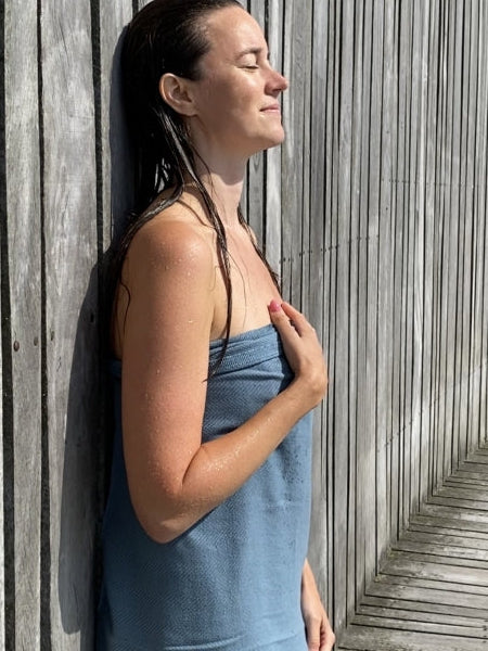 NORDBAEK Nordisk Hamam NORDBAEK Cosy Comfort – oeko-tex, ekstra blødt og stort Hamam towel BlueAqua