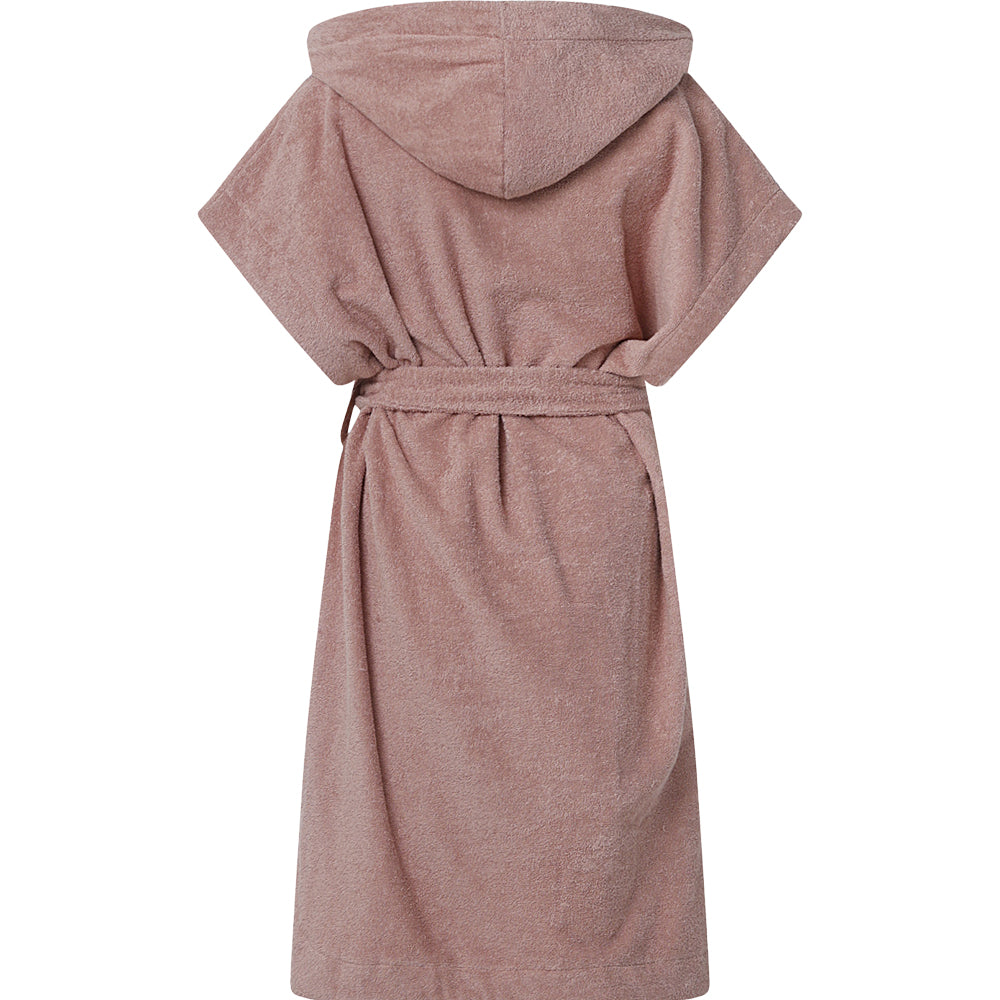 Badeponcho NORDBAEK Sun Dune - 100% bomuldsfrotté poncho med lommer og hætte - Blush SHORT