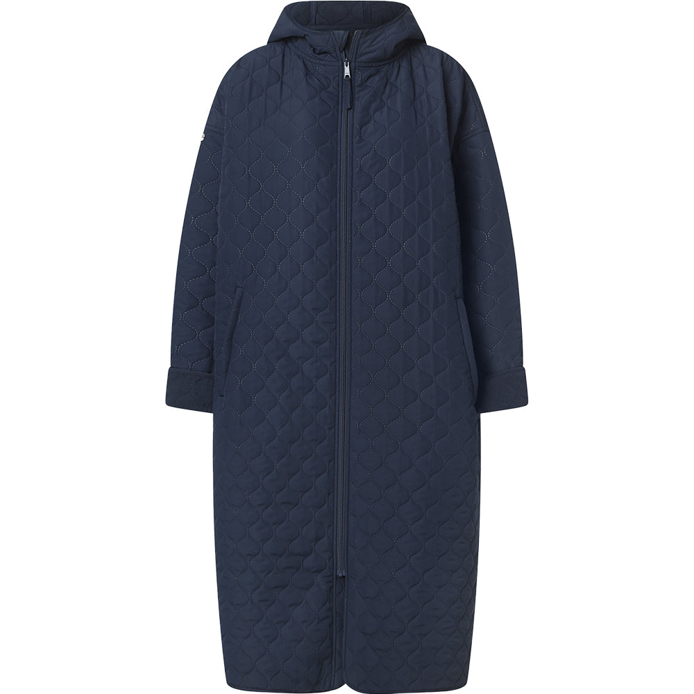 Changing robe NORDBAEK Lazy Pool - vindtæt skiftekåbe med 100% genanvendt fleece - Navy