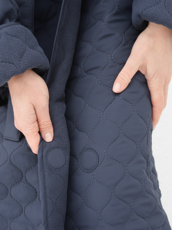 Badekåbe NORDBAEK Windy Ocean – vindtæt damekåbe med 100% genanvendt fleece - Green