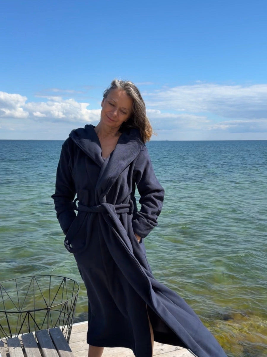 Sea Glow Naisten Kylpytakki - Laivastonsininen