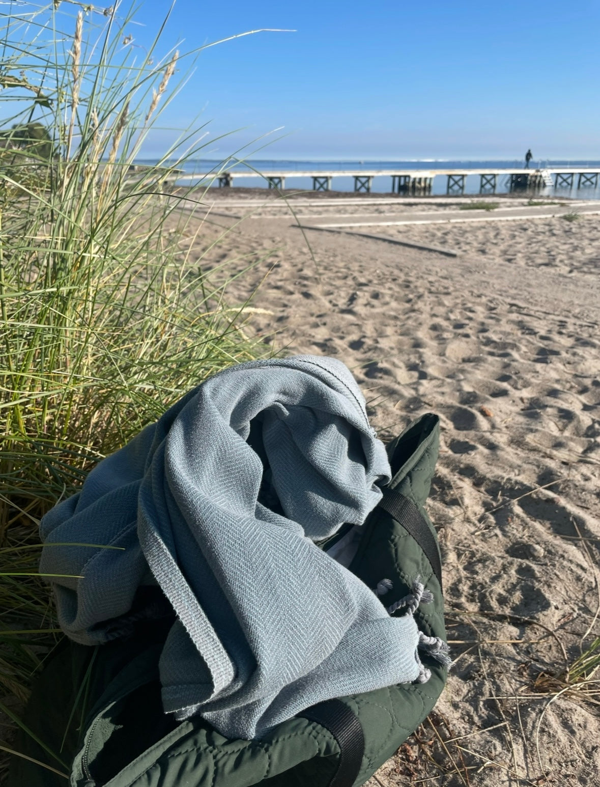 Skønt strandkit: Badeponcho + håndklæde + badesko