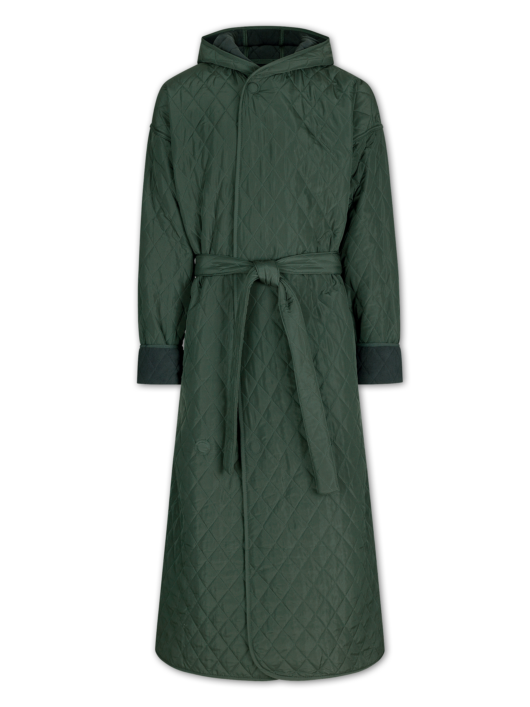 Badekåbe NORDBAEK Long Beach – vindtæt herrekåbe med 100% genanvendt fleece - Green