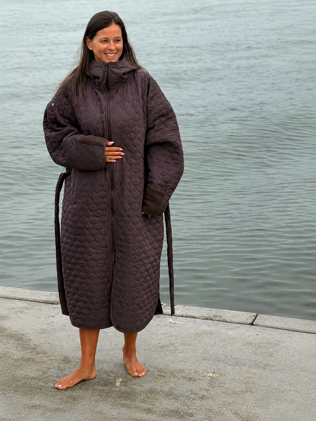 Lazy Pool Changing Robe Unisex - Brown