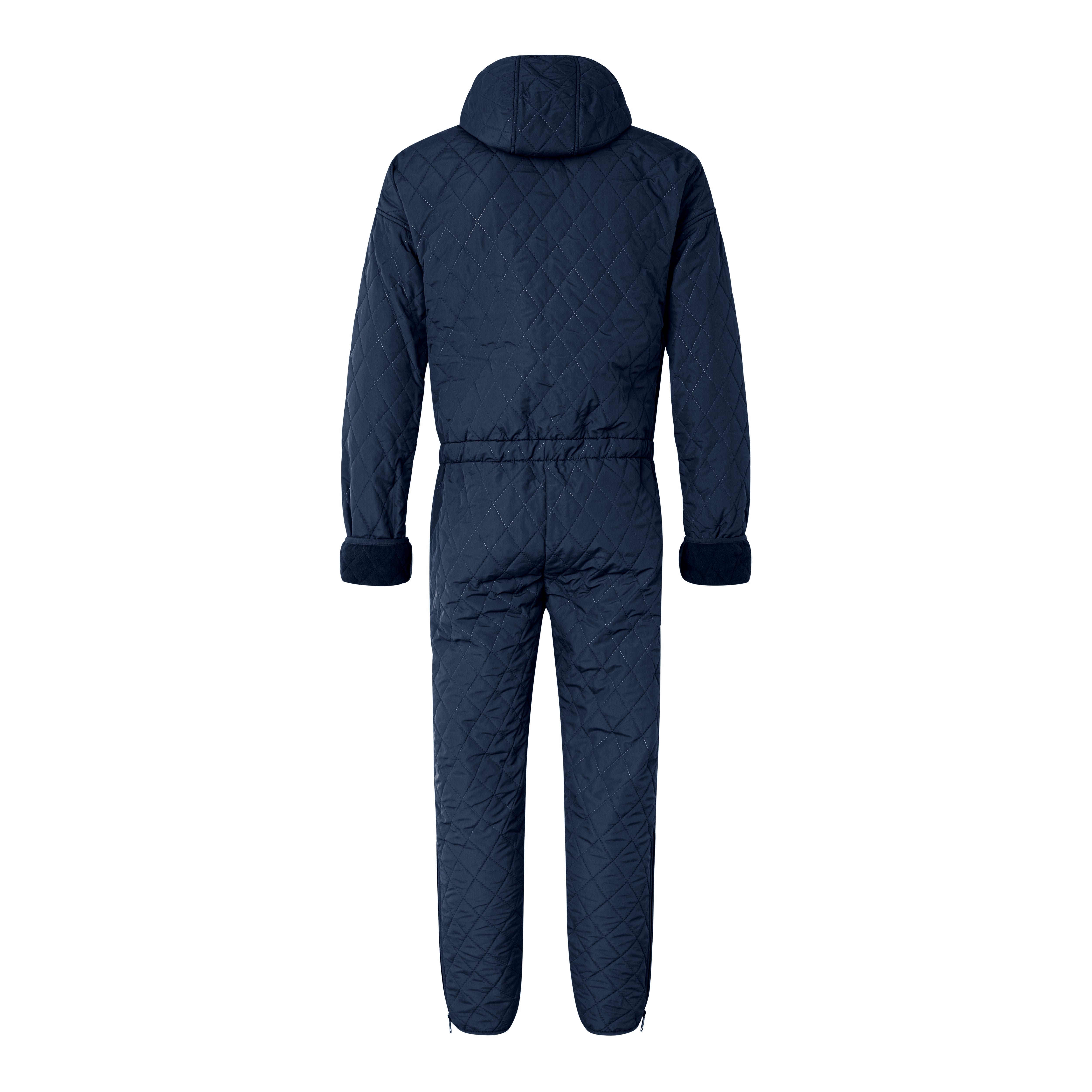 Herre jumpsuit NORDBAEK Rough Coast - vindtæt quilt med genanvendt fleece - Navy