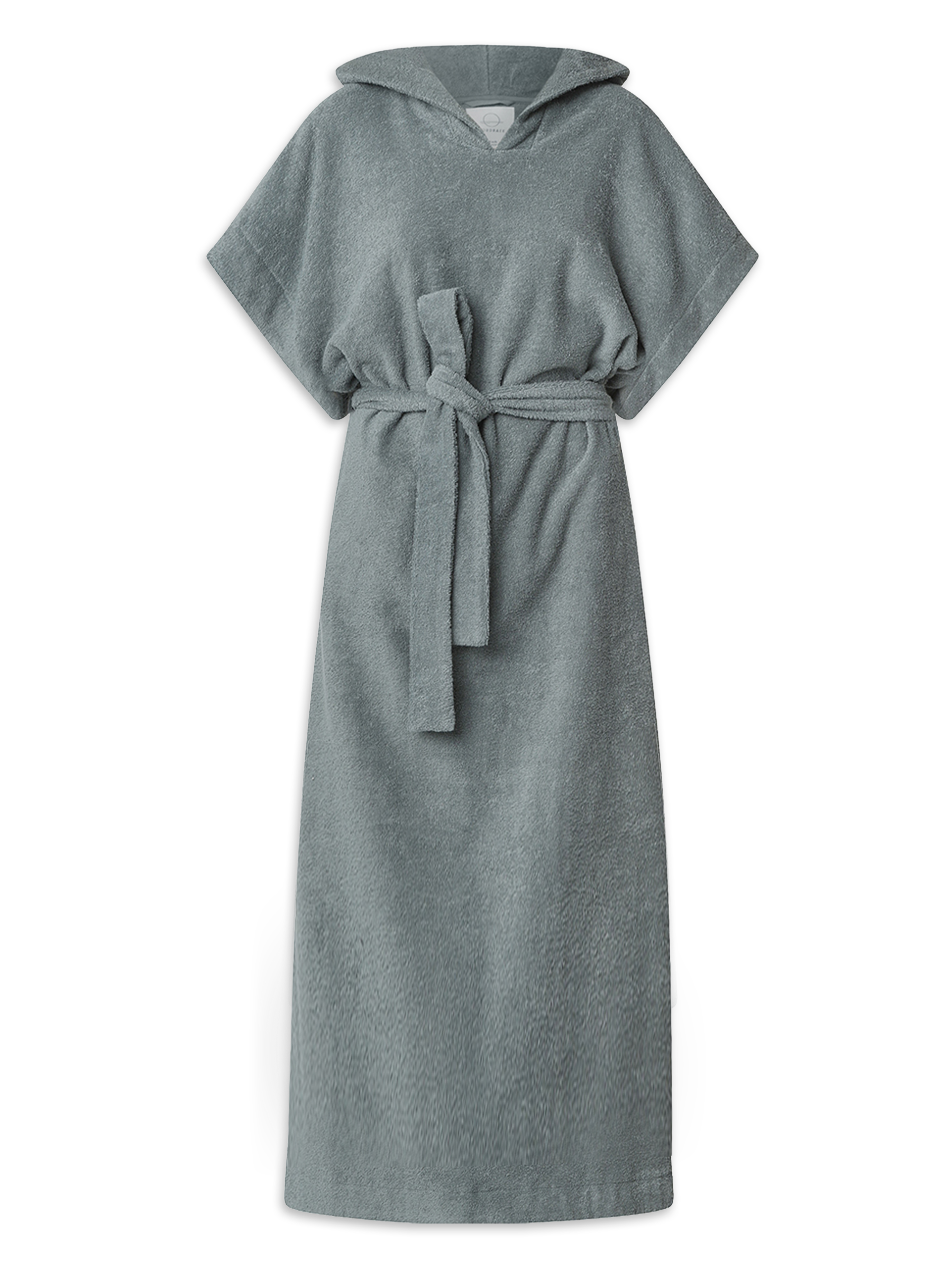 Badeponcho NORDBAEK Sun Dune - 100% bomuldsfrotté poncho med lommer og hætte - Aqua LONG