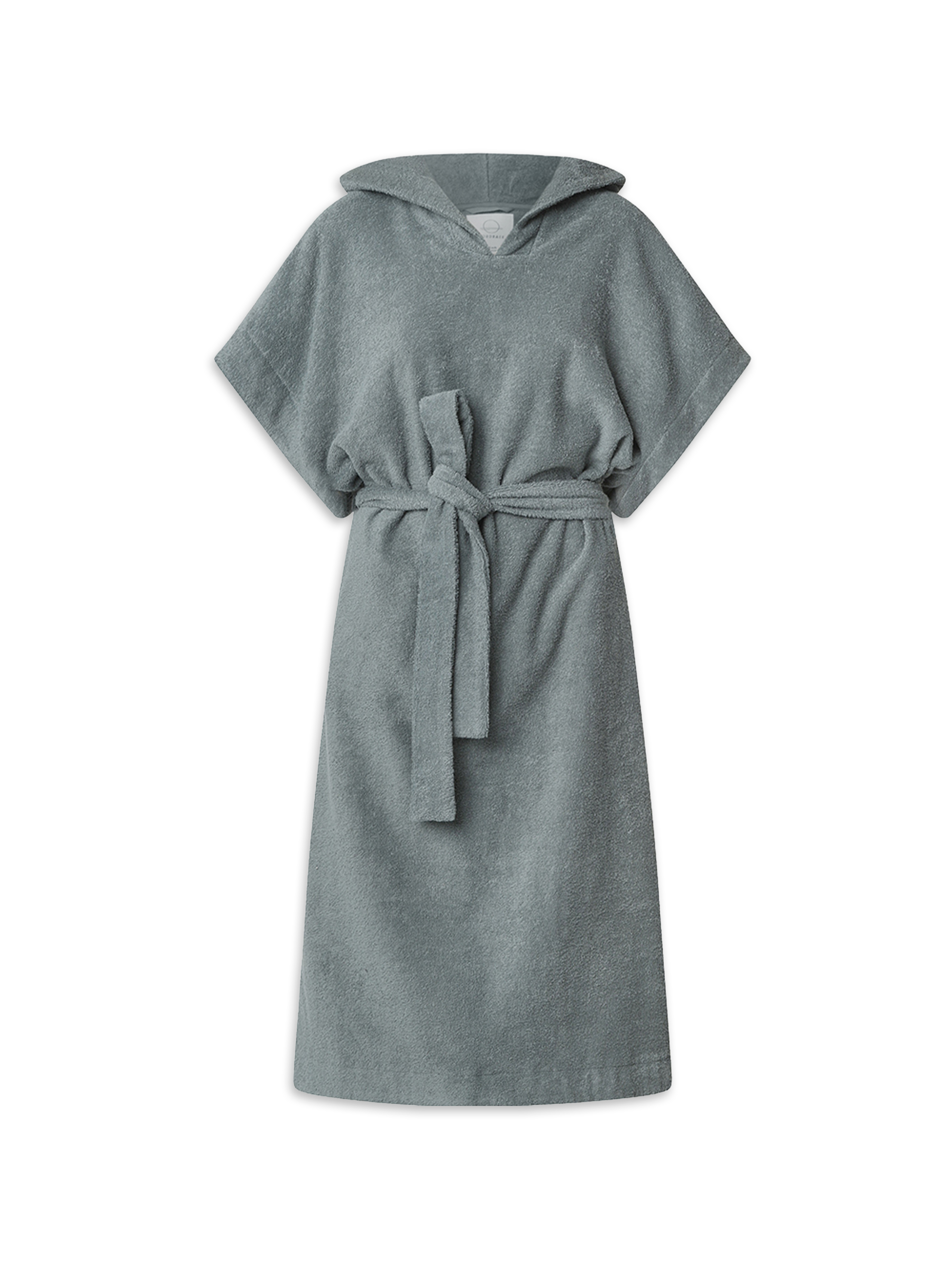 Badeponcho NORDBAEK Sun Dune - 100% bomuldsfrotté poncho med lommer og hætte - Aqua SHORT