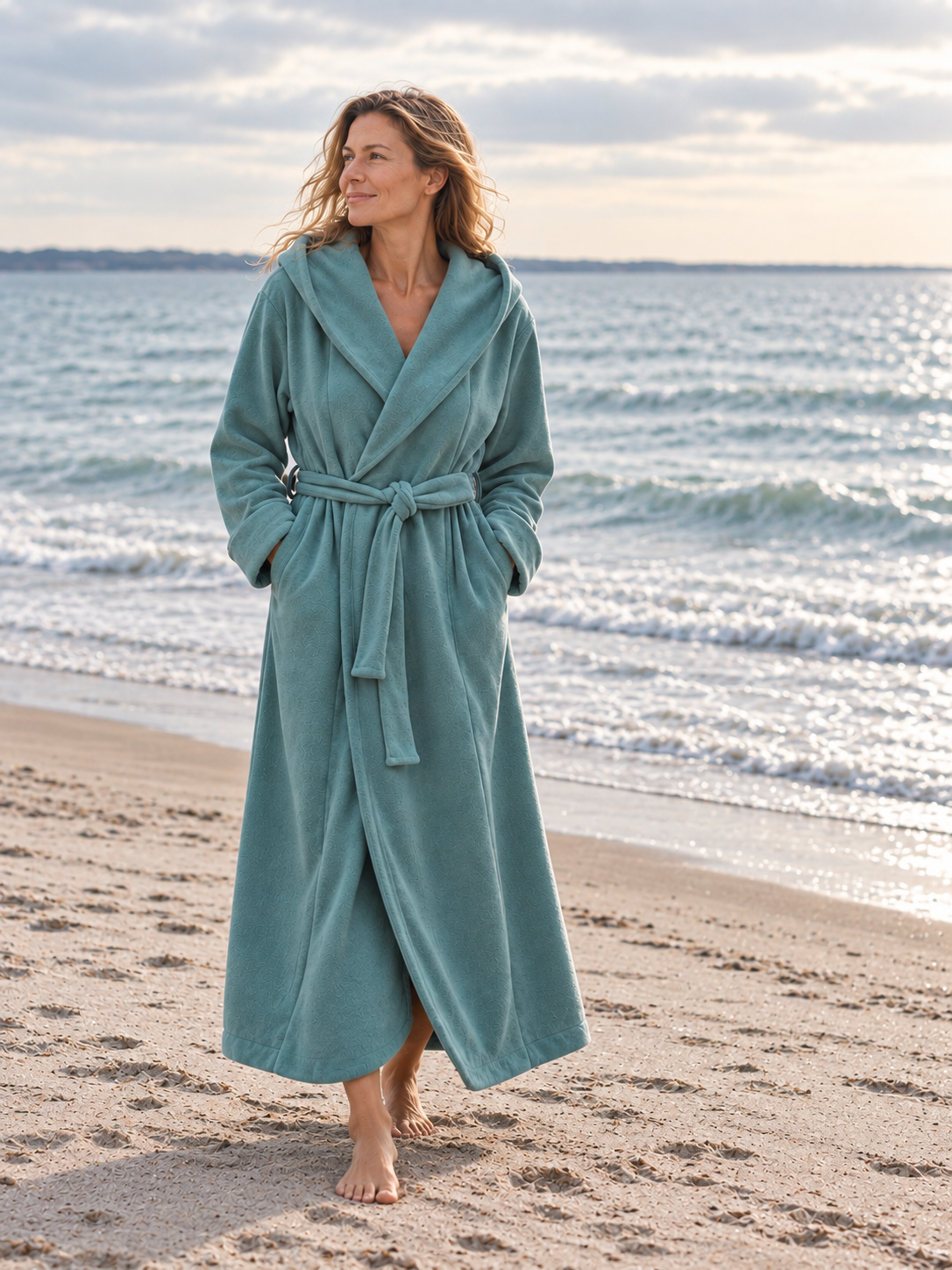 Sea Glow Badekåbe Dame - Aqua