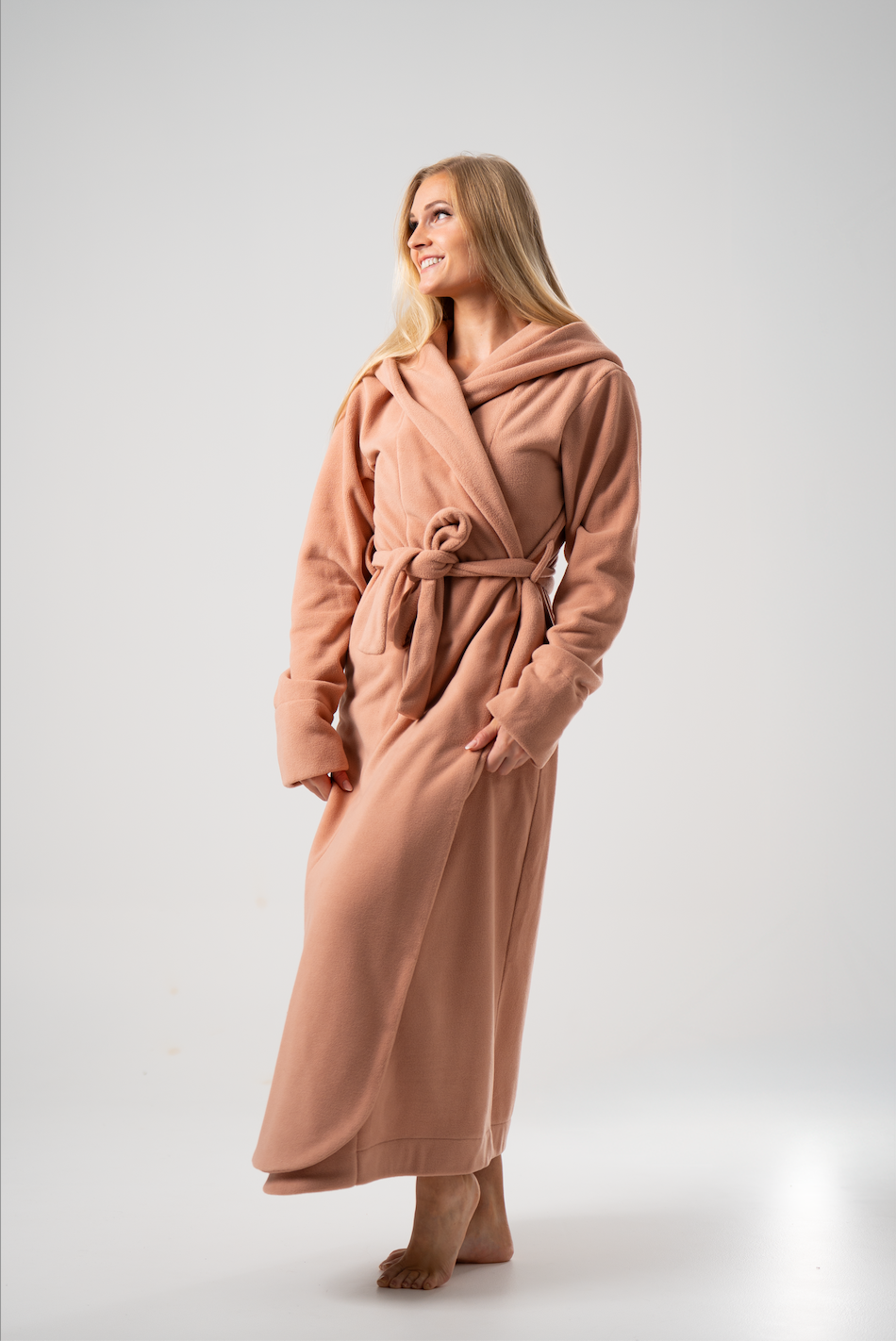Badekåbe NORDBAEK Sea Glow - luksus damekåbe i blød tyk fleece - Blush