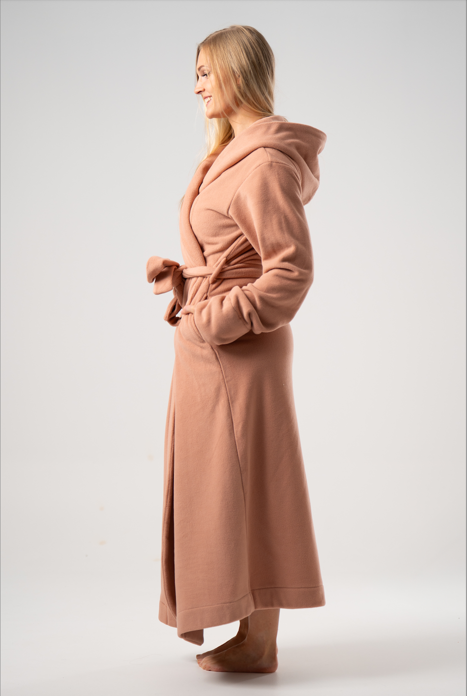 Badekåbe NORDBAEK Sea Glow - luksus damekåbe i blød tyk fleece - Blush