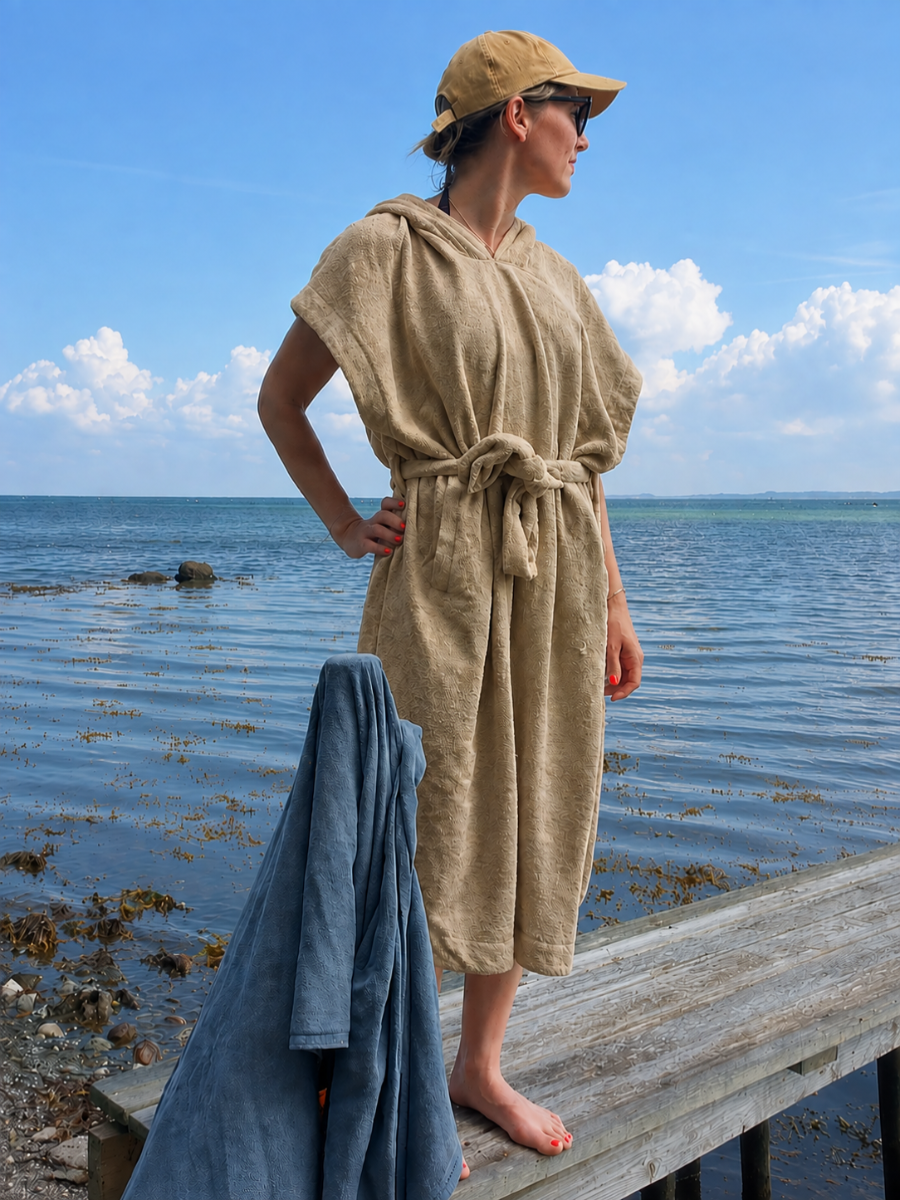 Sun Dune Lang Badeponcho Unisex - Rosa
