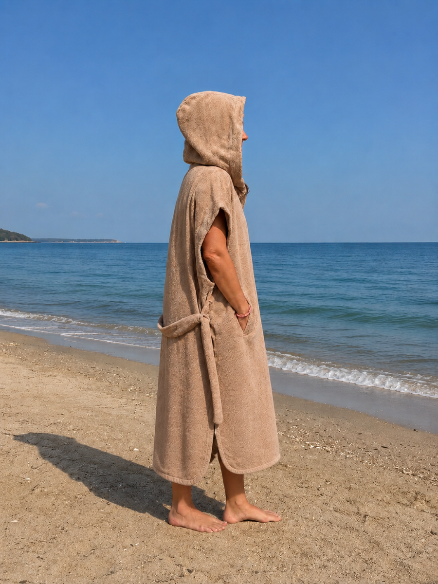Sun Dune Lang Badeponcho Unisex - Rosa