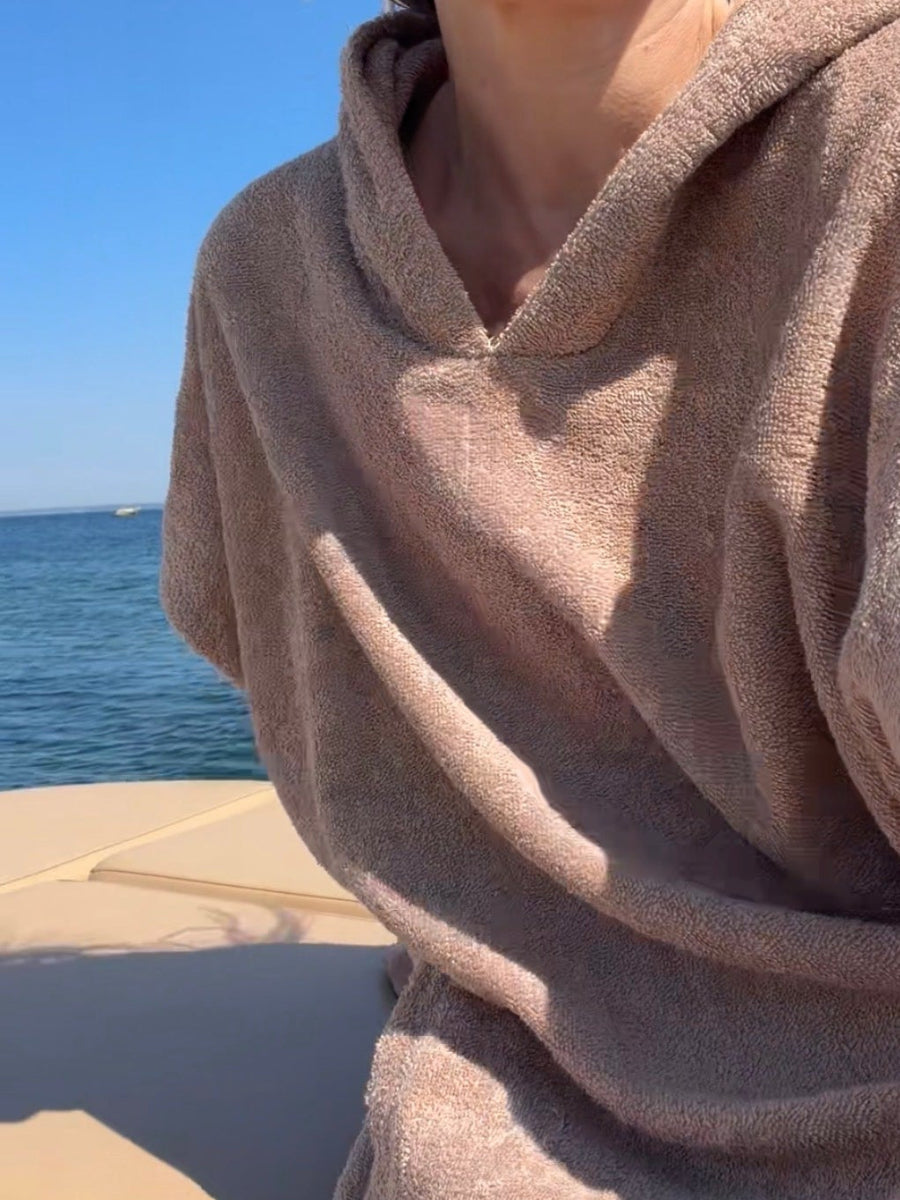 Sun Dune Lang Badeponcho Unisex - Rosa