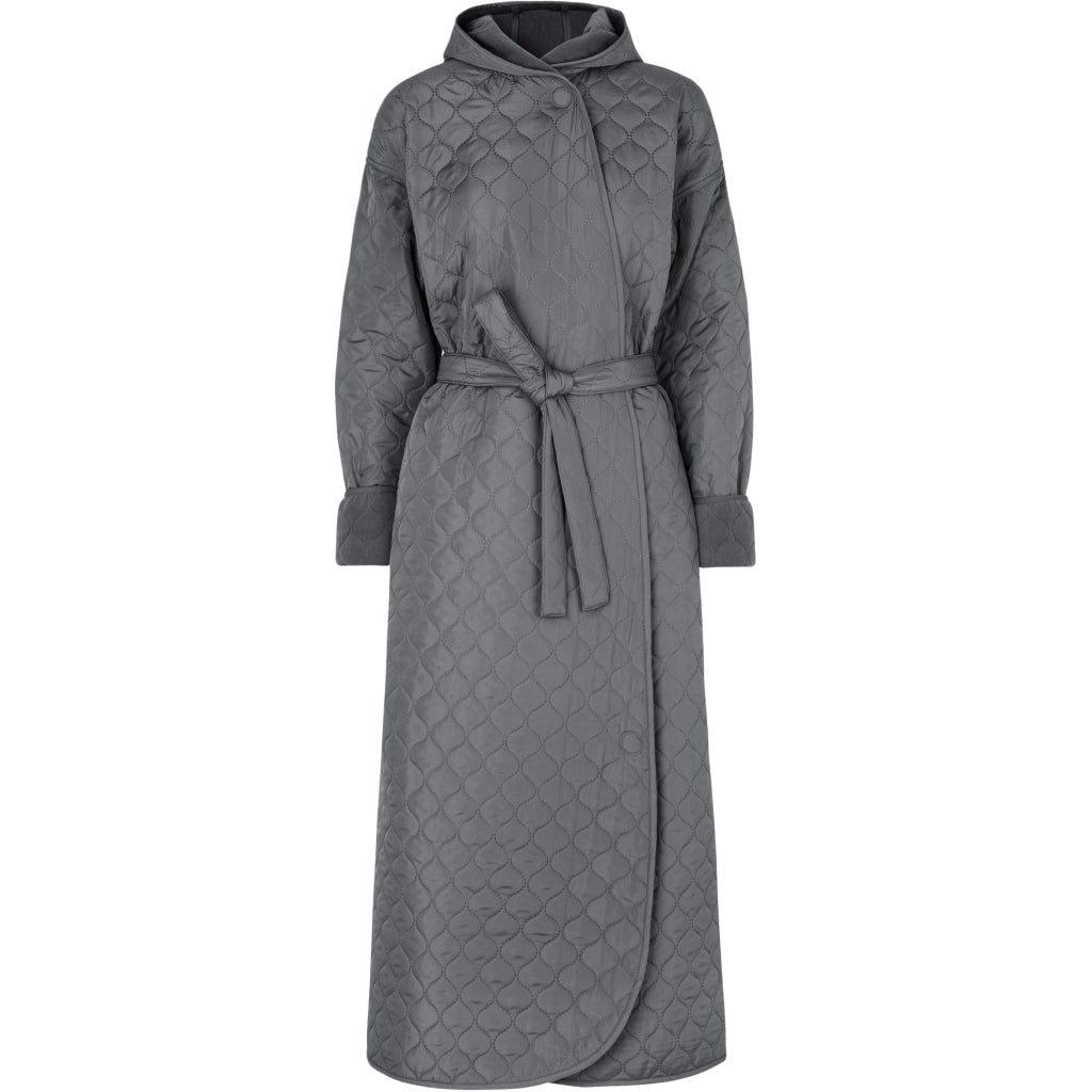 NORDBAEK Badekåbe NORDBAEK Windy Ocean – vindtæt damekåbe med 100% genanvendt fleece Bath robe Grey